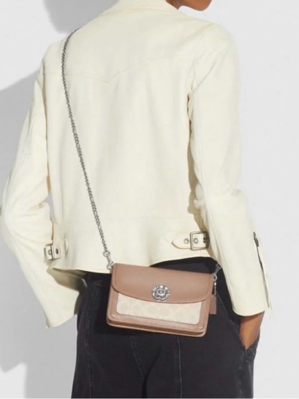 Coach Parker Signature Crossbody Bag with Tea Rose Closure NWT - Picture 14 of 14